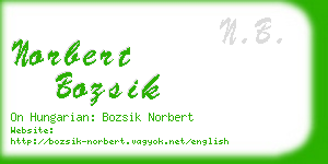 norbert bozsik business card